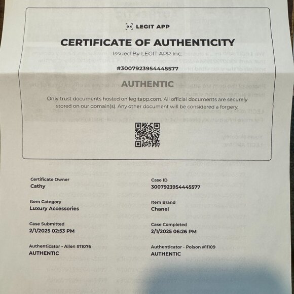 Chanel Vintage 24k Gold Plated Chanel CC‎ Clip On Earrings with COA 3rd party - Picture 9 of 10